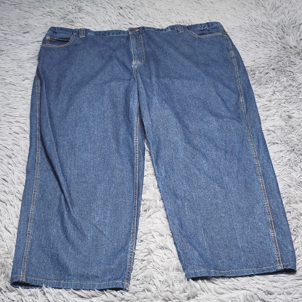 KINGSIZE‎ Jeans Mens Size 48x27 Hemmed Blue Denim Fit Comfort Stretch Big Tall